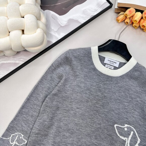 THOM BROWNE Knitted Wool Pullover Sweater - Picture 9 of 10